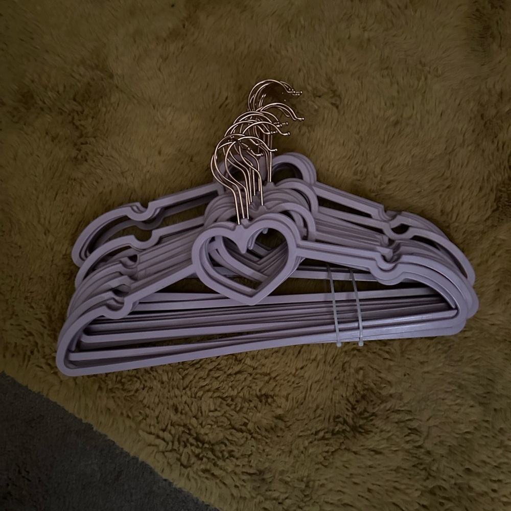 Juicy couture heart shaped hangers.